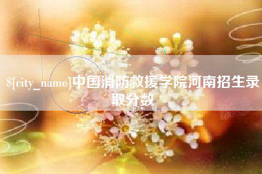 长治中国消防救援学院河南招生录取分数