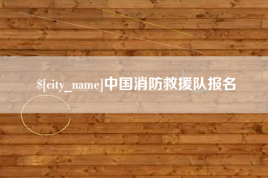 长治中国消防救援队报名