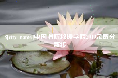 长治中国消防救援学院2019录取分数线
