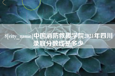 长治中国消防救援学院2021年四川录取分数线是多少