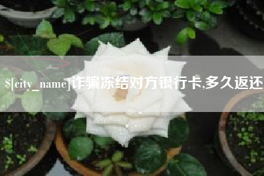 长治诈骗冻结对方银行卡,多久返还