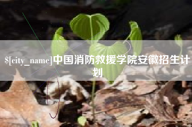 长治中国消防救援学院安徽招生计划
