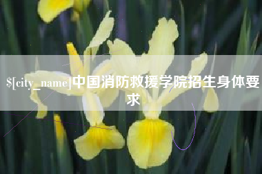 长治中国消防救援学院招生身体要求