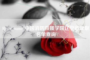 长治中国消防救援学院辽宁省录取名单查询