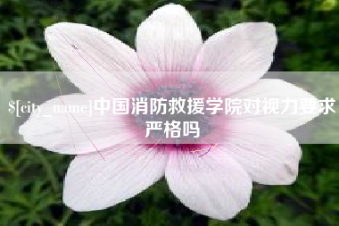 长治中国消防救援学院对视力要求严格吗