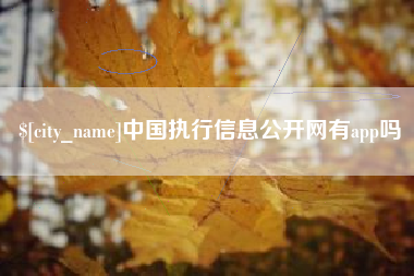 长治中国执行信息公开网有app吗