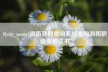 长治消防官网查询系统查询消防职业资格证书