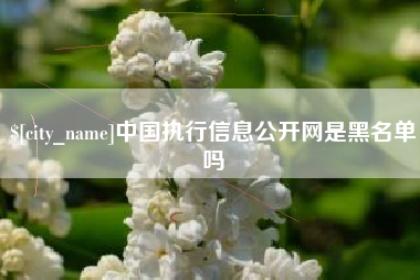 长治中国执行信息公开网是黑名单吗