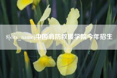 长治中国消防救援学院今年招生