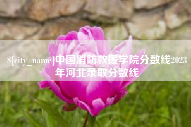 长治中国消防救援学院分数线2023年河北录取分数线