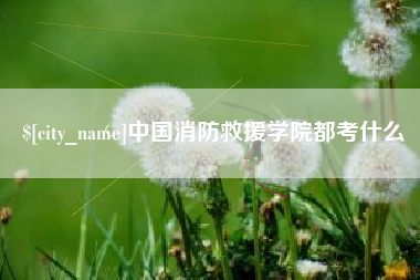 长治中国消防救援学院都考什么