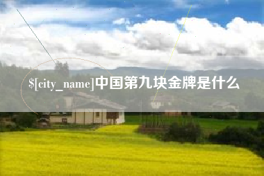 长治中国第九块金牌是什么