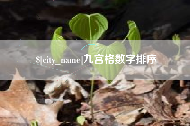 长治九宫格数字排序