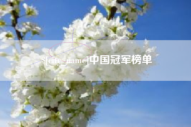 长治中国冠军榜单