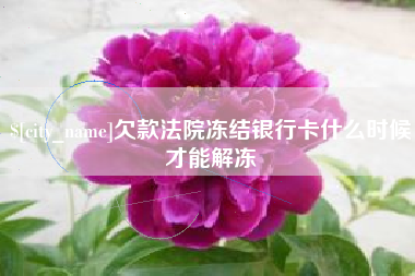 长治欠款法院冻结银行卡什么时候才能解冻