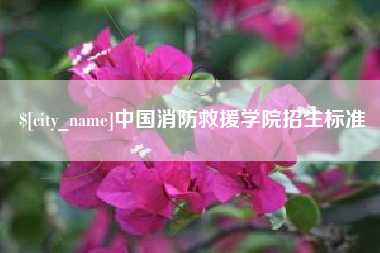 长治中国消防救援学院招生标准