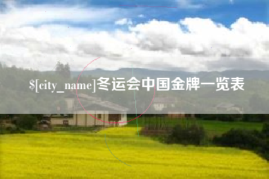 长治冬运会中国金牌一览表