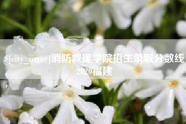 长治消防救援学院招生录取分数线2020福建