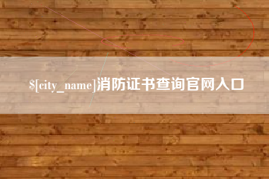长治消防证书查询官网入口