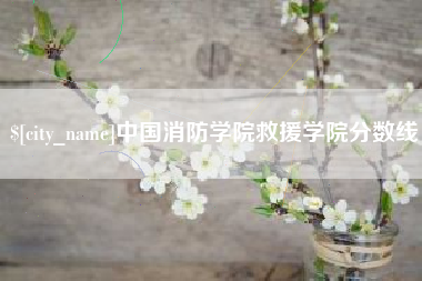 长治中国消防学院救援学院分数线